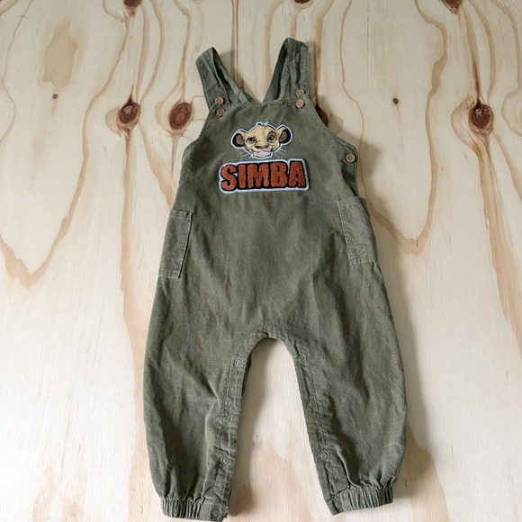 Disney Baby Other - Disney The Lion King Simba Baby 24 Months Green Overalls Longalls
